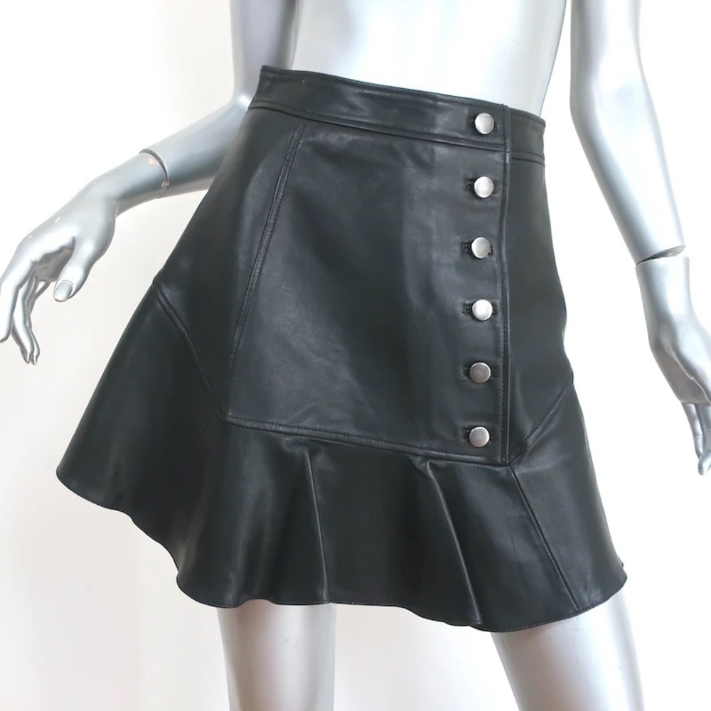 Marissa Webb Ronan Leather Mini Skirt - Picture 3 of 5